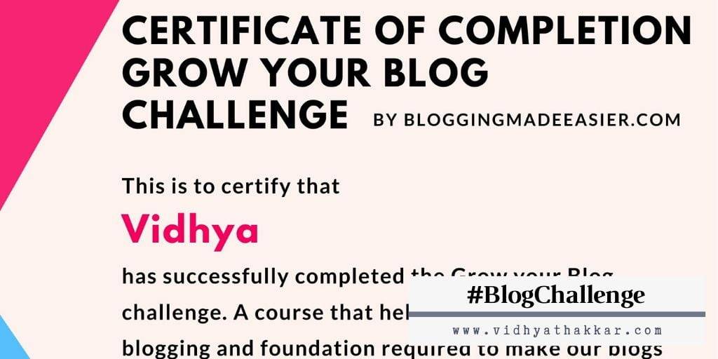 Read more about the article Grow your Blog challenge by Neha Gupta.