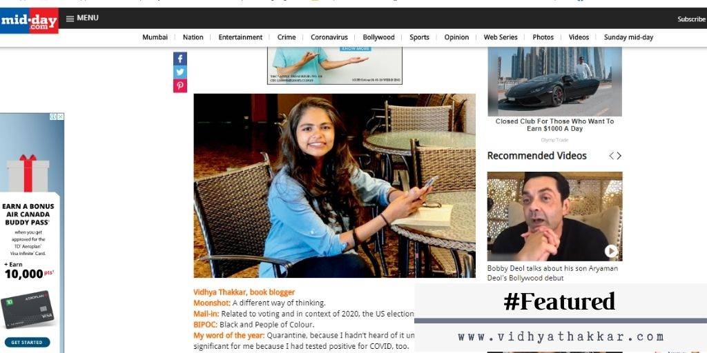 A word with 2020 - Featured in Midday - Vidhya Thakkar, oxford dictionary new words