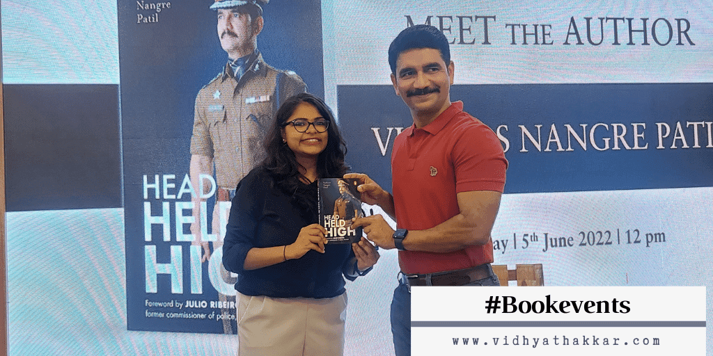 Read more about the article The Book Signing event for Vishwas Nangre Patil’s latest book ‘Head Held High’ took place in Title Waves Bookstore in Mumbai on June 5, 2022.