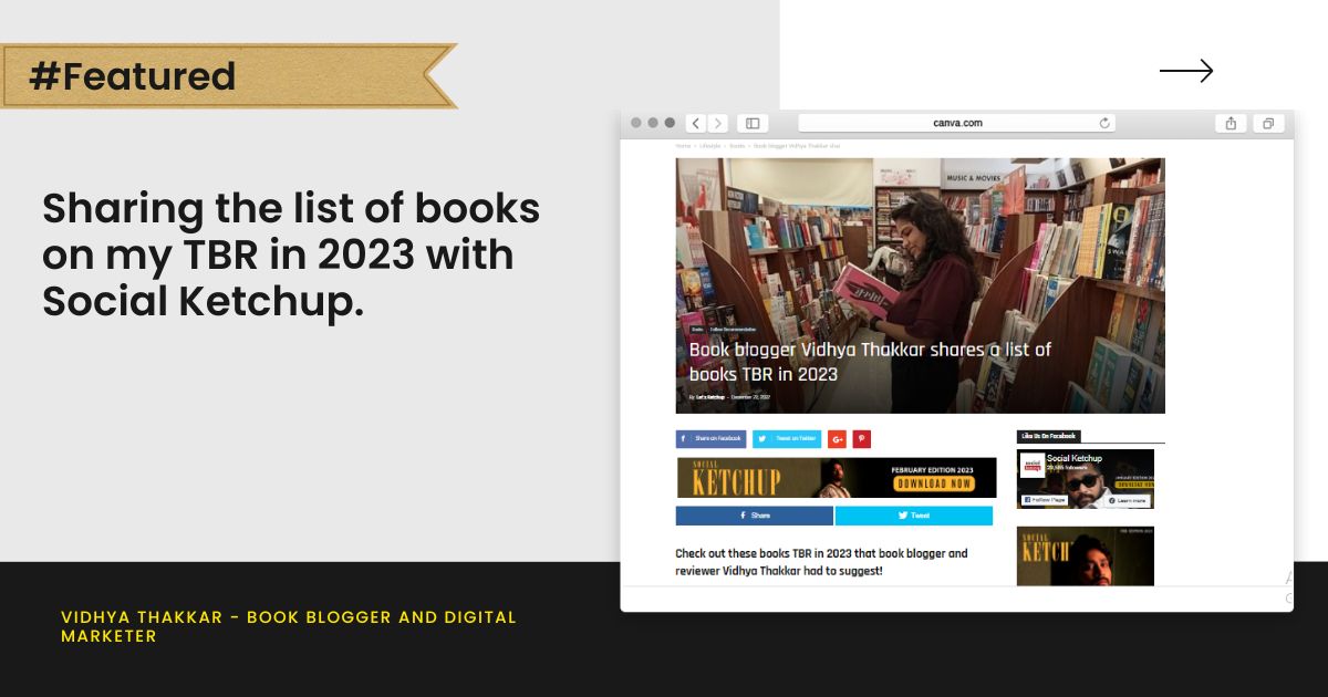 Read more about the article Sharing the list of books on my TBR in 2023 with Social Ketchup.