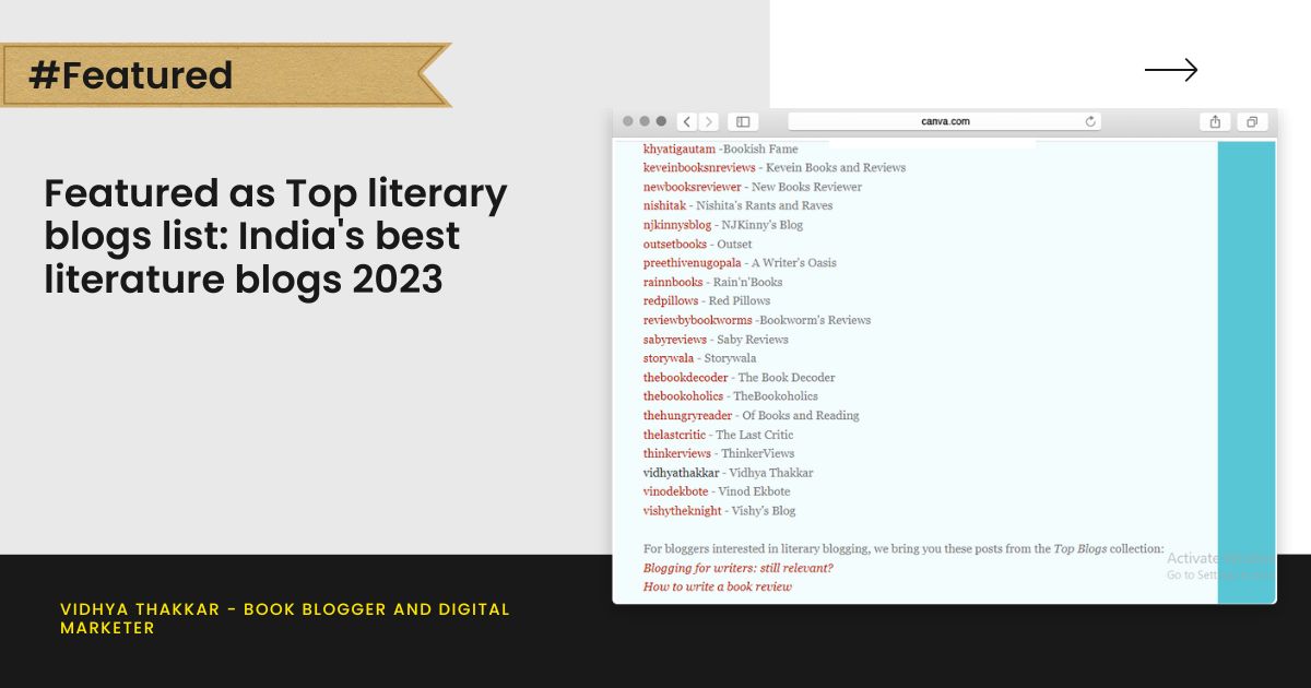 You are currently viewing Featured as Top literary blogs list: India’s best literature blogs 2023