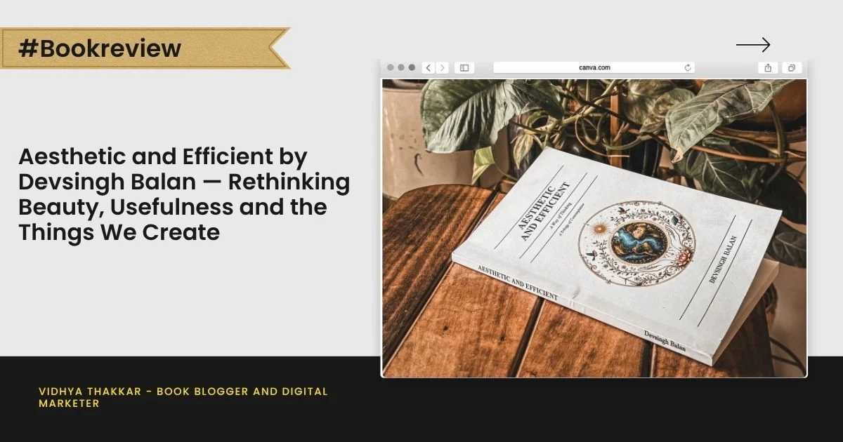 You are currently viewing Aesthetic and Efficient by Devsingh Balan — Rethinking Beauty, Usefulness and the Things We Create