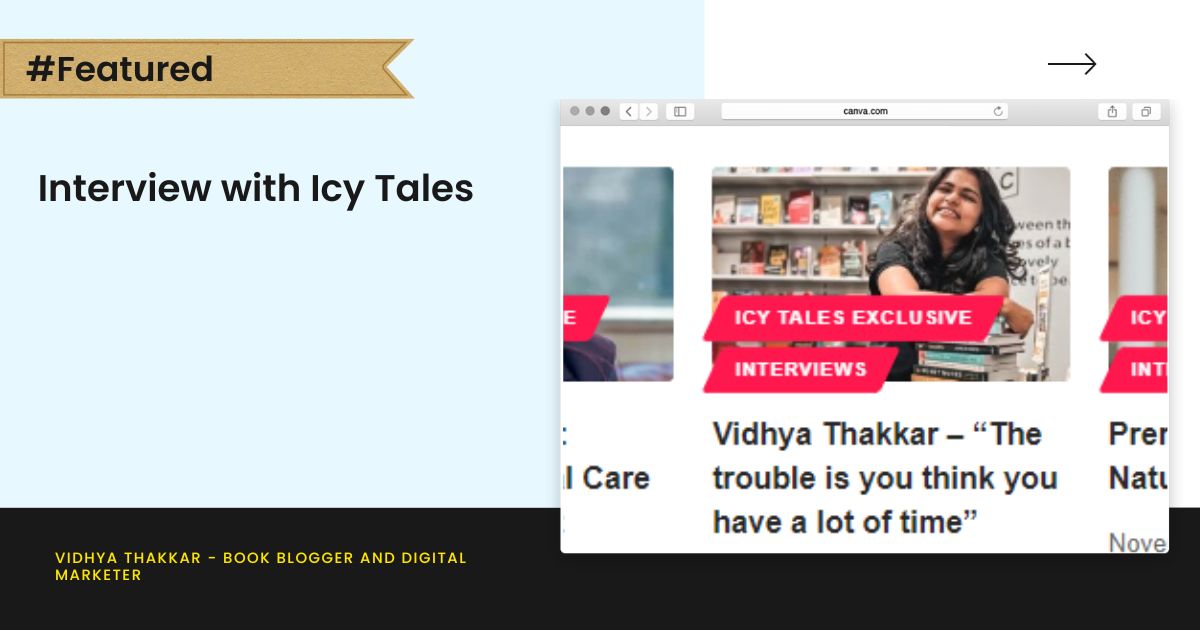Interview with Icy Tales – Discussing Books and Blogging.