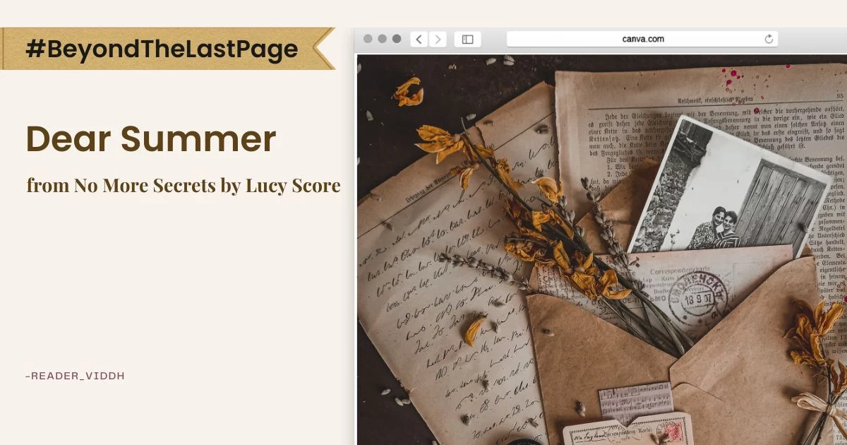 Beyond the Last Page | Dear Summer from No More Secrets by Lucy Score
